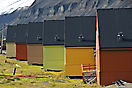 Holzhäuser in Longyearbyen